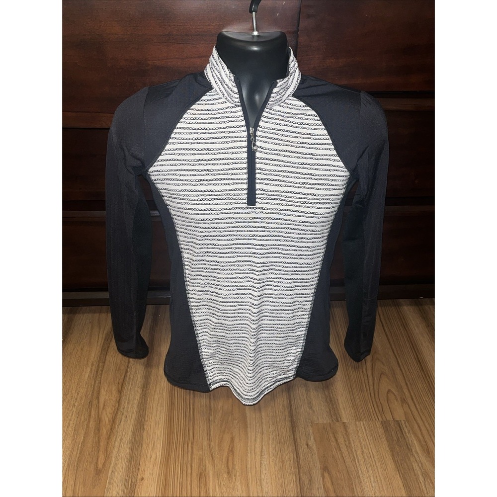 San Soleil Womens Size XS UV 50 + Cooling Mesh Long Sleeve 1/4 Zip Shirt